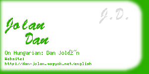 jolan dan business card